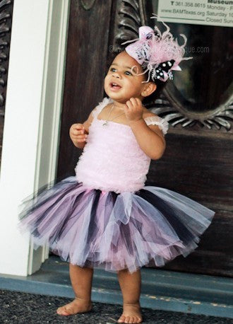 Black and Pink Fluffy Tulle Baby Tutu