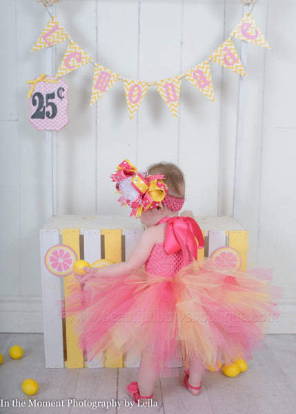 Pink Yellow Tutu Dress for Toddler Newborn