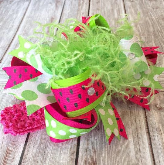 Big Watermelon Hair Bow for Babies and Girls
