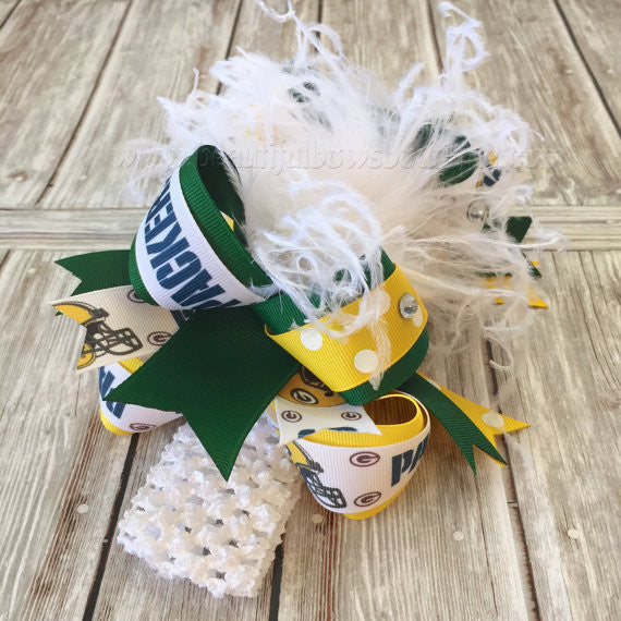 Big Green Bay Packers Hair Bow NFL