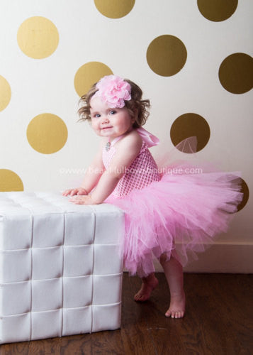 Light Pink Baby Tutu Dress Photo Prop Infant Toddler Girl