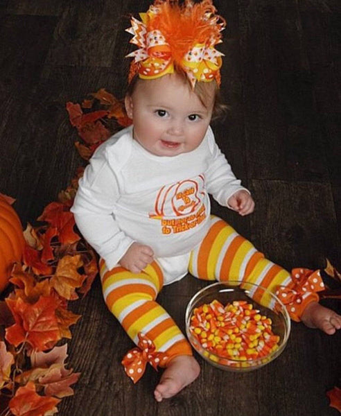 Orange and Yellow Candy Corn Hair Bow,Fall Hair Bows,Halloween Baby Headband