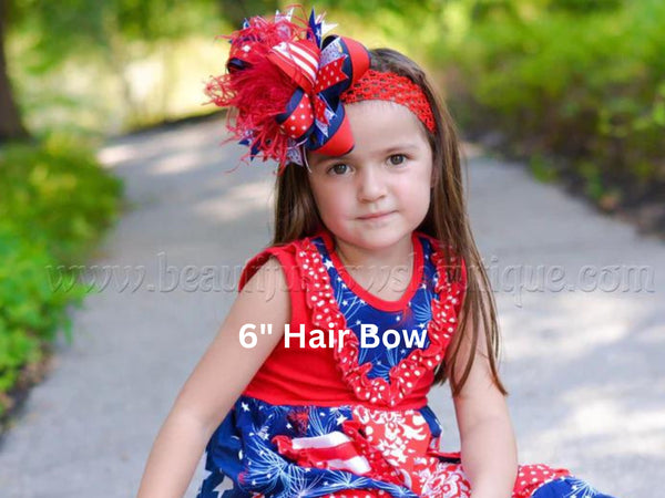Blue Girl Hairbows Baby Girl Hairbow Hair Bow with Glitter Baby Girl Gift Bow Headband Girls Christmas bow for photo shoot party bow toddler