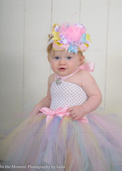 Pastel Baby Tutu Dress Easter Colors