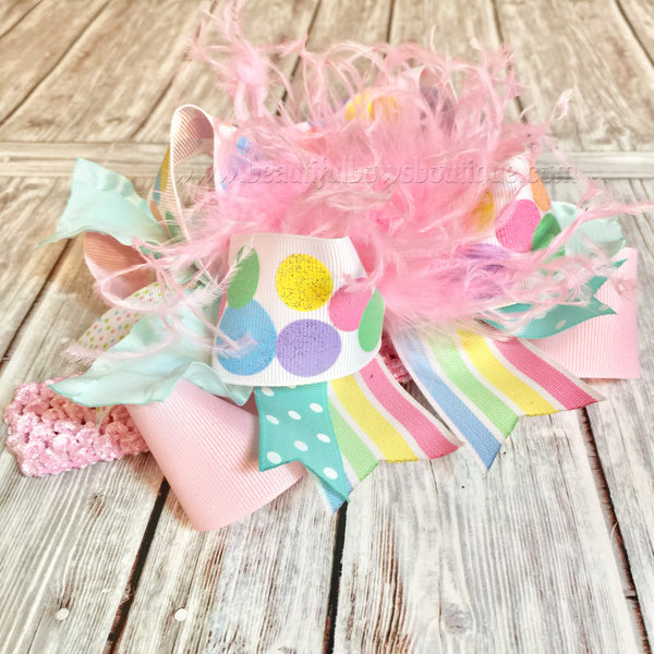 Easter OTT Bows,Over the Top Bows Easter,Pastel Easter Bows