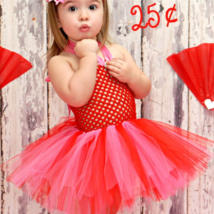 Buy Hot Pink Red Valentine Tutu Dress ...