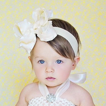 White headband shops for baby girl