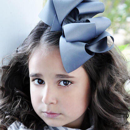 Extra Large Grey Hair Bow, Grey Hair Bow Texas Size