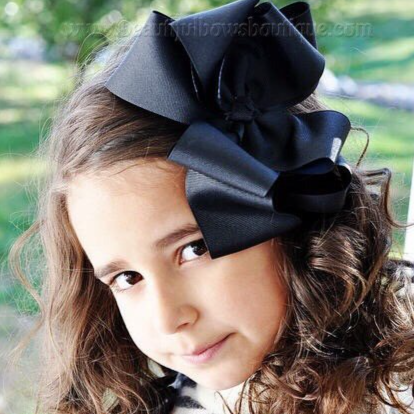 Extra Large Black Hair Bow, Black Hair Bow Texas Size