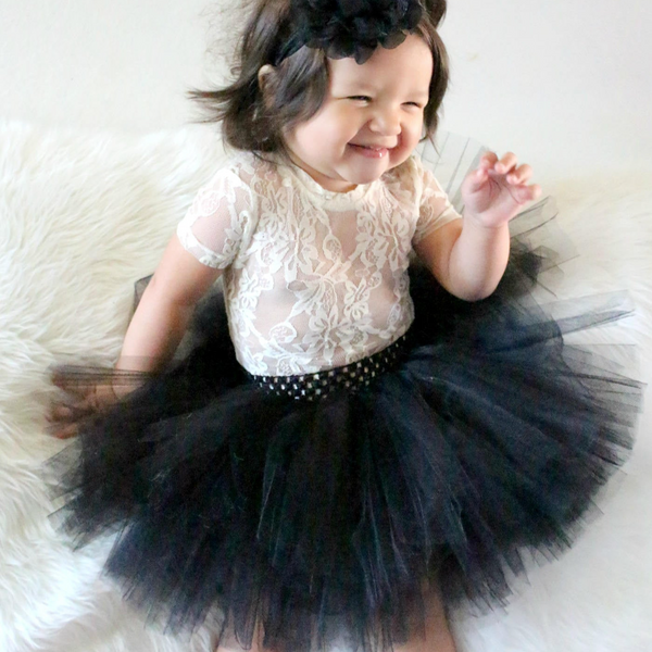 Black Baby Tutu Infant Tulle Skirt