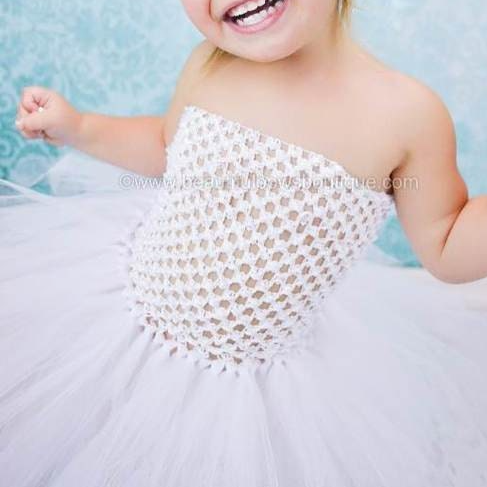 Solid White Toddler Baby Tutu Dress and Hair Bow Set, White Tutu Dress Infant, Fancy Tulle Dress, Baby Girl Tutu, Pageant Tulle Tutu Dresses