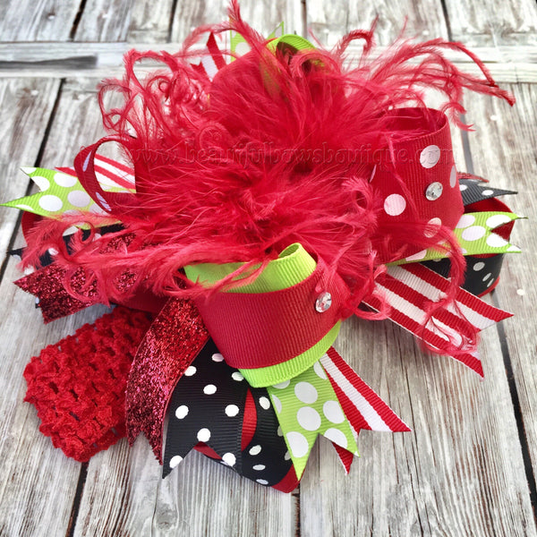 Baby Girl Bows Christmas Photoshoot Prop Toddler Girl Headbands Hair Accessories Baby Bow Headband Red White Custom Made Big Layered Bows