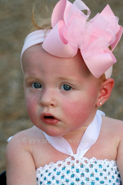 Princess Pink Elegant Bow Baby Headband-CUSTOM