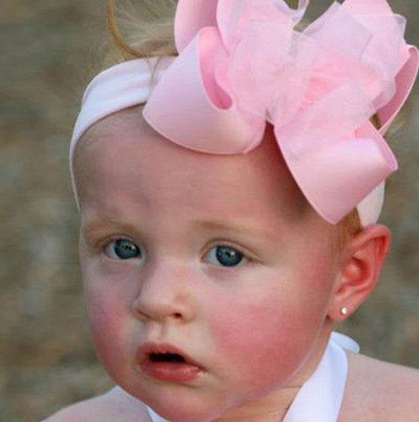 Princess Pink Elegant Bow Baby Headband-CUSTOM