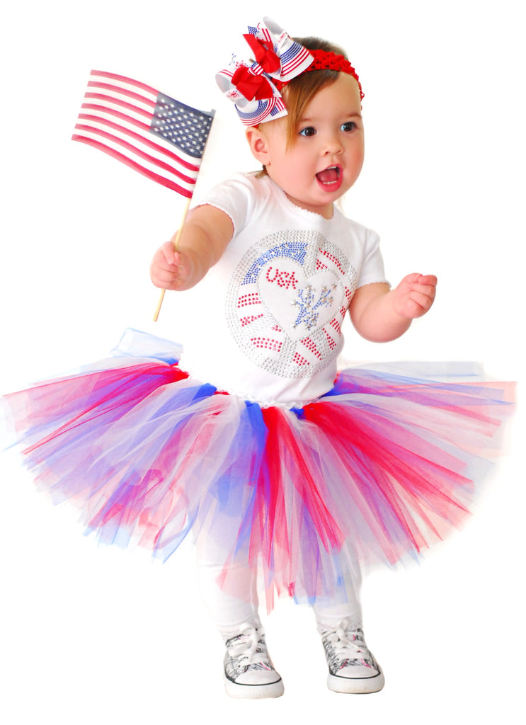 4th of July Tutu Outfit Red White and Blue