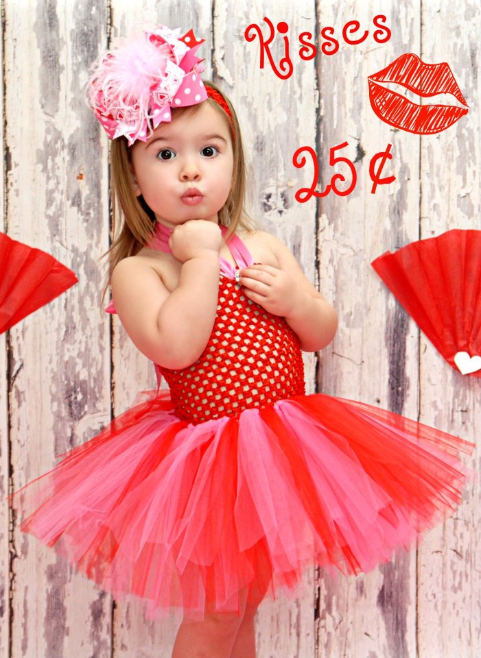 Hot Pink Red Valentine Tutu Dress