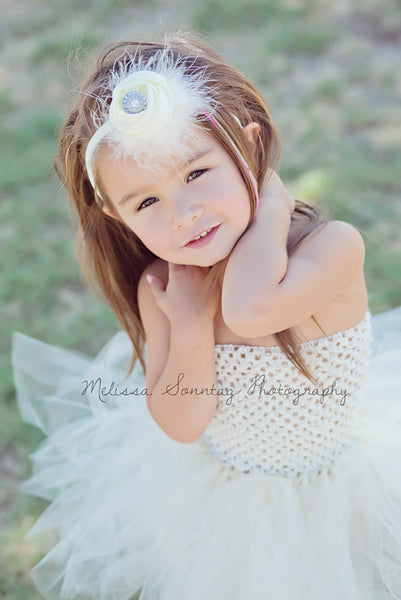 Infant Toddler Girl Off White Ivory Tutu Dress