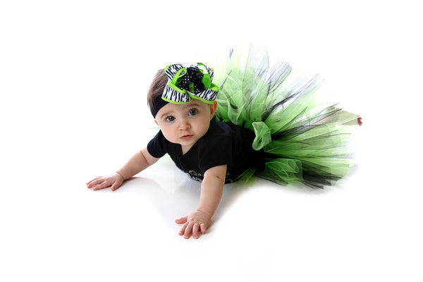 Black and Green Tutu Baby Girl Frankenstein