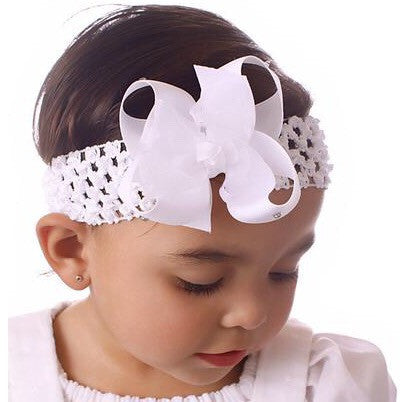 Dainty White Bling Baby Headband-CHOOSE COLOR