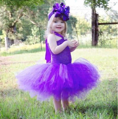 Toddler Purple Tutu Dress Crochet