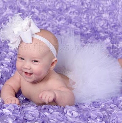White Infant Tutu Newborn Photo Prop Outfit