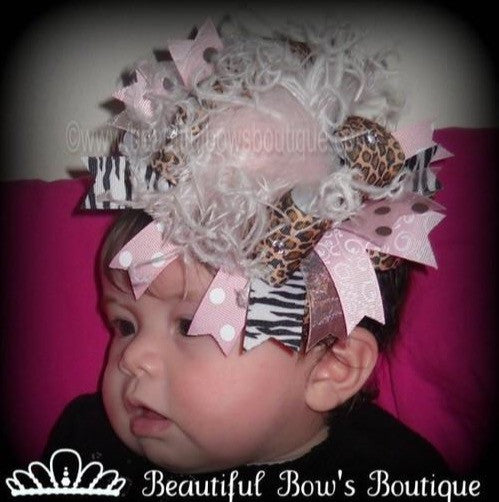 Big pink fashion bow headband