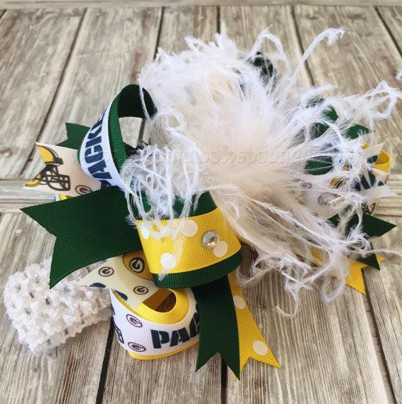 Big Green Bay Packers Hair Bow NFL