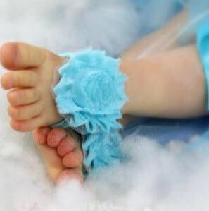Aqua Blue Barefoot Baby Toe Sandal Shoes