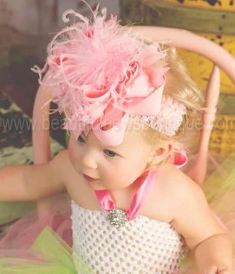 Fancy Hot Pink Lime Toddler Baby Girl Tutu Dress