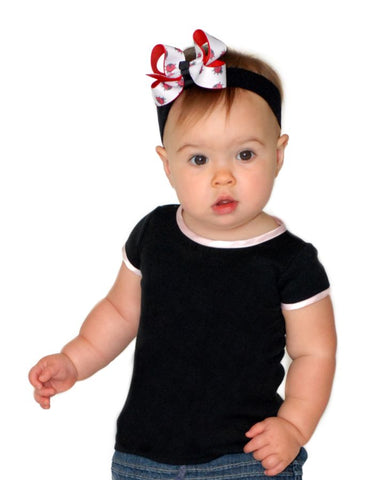 Infant Lady Bug Bow Headband Toddler Hair Bow Clip