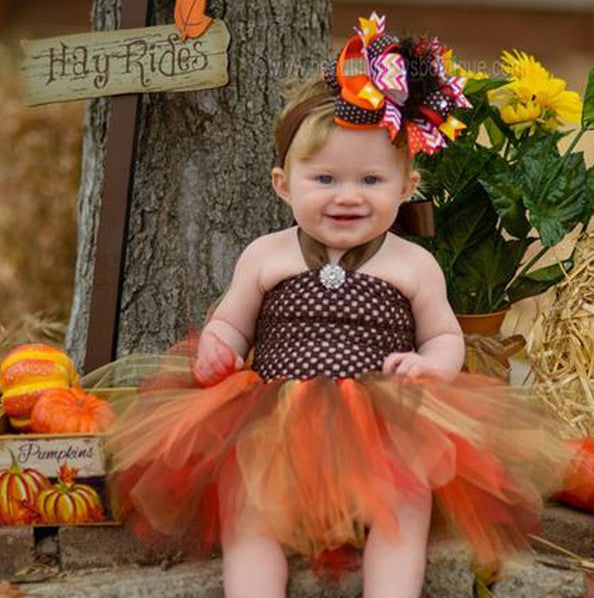 Thanksgiving Autumn Fall Tutu Dress for Baby Girls and Toddlers