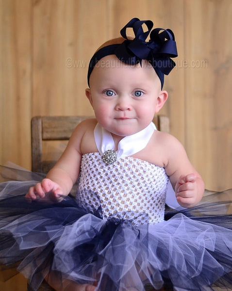 Navy Blue Wedding Tutu Dress for Babies