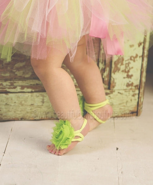 Pink and Green Tutu Outfit Toddler Girl