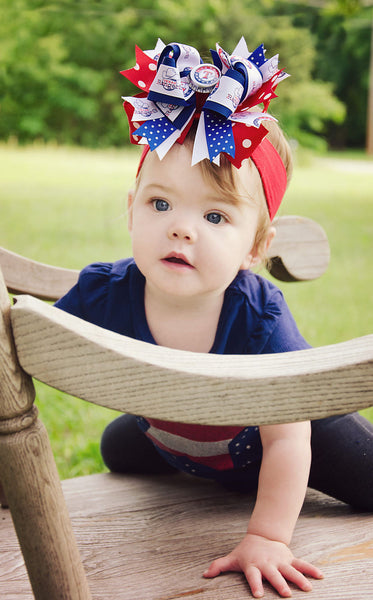 Texas Rangers Hair Bow, Rangers Baby Headband Infant Toddler