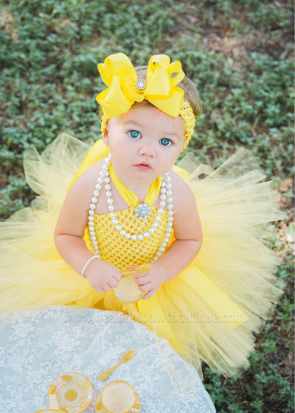 Yellow Princess Tutu Dress,Bright Yellow Baby Tutu Dress,Yellow Tutu Baby Outfit