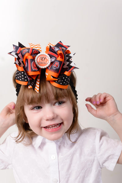 Cincinnati Bengals Baby Headband Bow,Bengals Hair Bow,NFL Bows