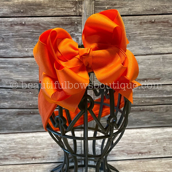 Orange Hair Bow, Big Orange Bow, Fall Hairbows, Stacked Bows, Stacked Bow Choose Color