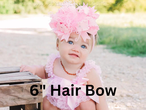 Mauve Bow Girls Mauve Flower Girl Bow Wedding Hair Bow Dusty Pink Birthday Pageant Hair Bow Clip Accessories