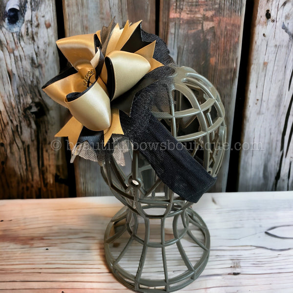 Black and Gold Bows formal girl bows black and gold Christmas bow for photo shoot pageant baby bow holiday christmas bow toddler party bow