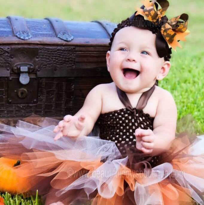 Buy Fall Baby Tutu Dress Orange Brown Pumpkin Online at Beautiful Bows  Boutique