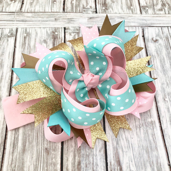 Custom Stacked Hair Bow, Made to Match Stacked Bows