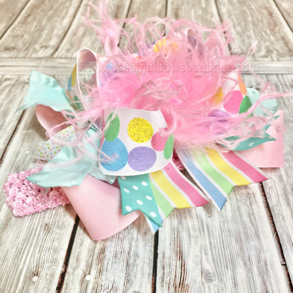 Easter OTT Bows,Over the Top Bows Easter,Pastel Easter Bows